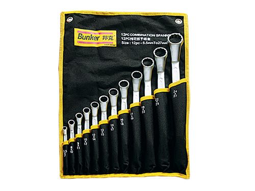 12PCS(cr-v)珍珠鎳梅花扳手組套