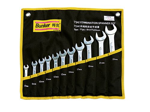 11PCS(cr-v)珍珠鎳呆梅兩用扳手組套